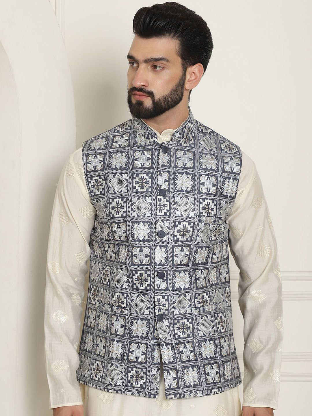 SOJANYA Jaket Nehru Sulam Lelaki