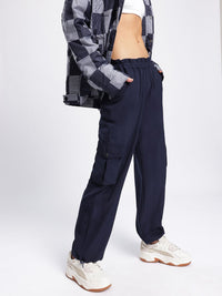 DressBerry Women Elevated Essentials Toggled Cargo Track Pant