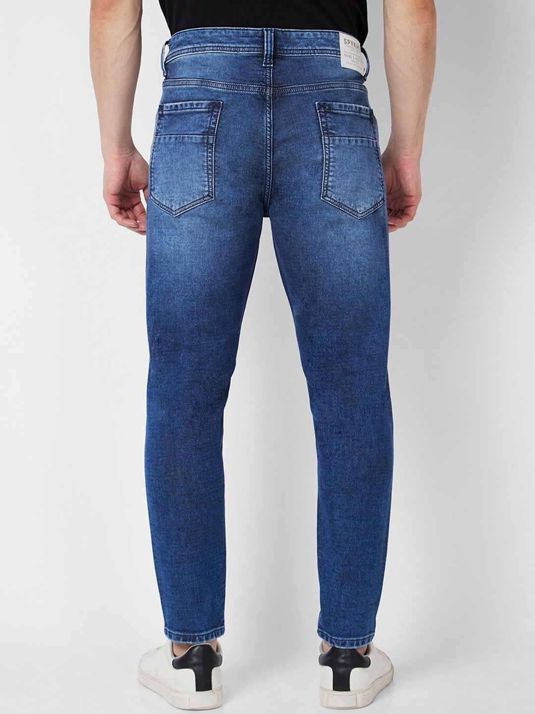 SPYKAR Men Blue Kano Skinny Fit Clean Look Heavy Fade Stretchable Jeans