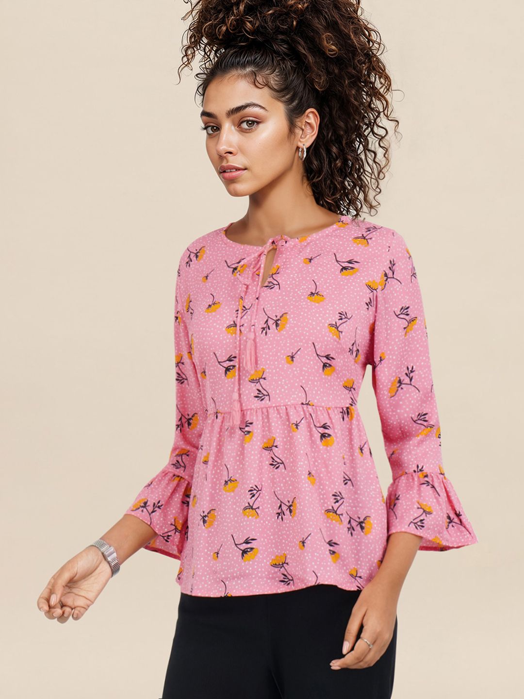 DressBerry Floral Printed A-Line Top