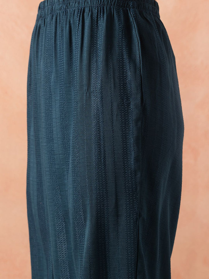 all about you Self Striped Top & Trouser