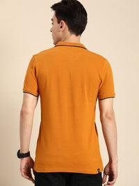 Menjadi Lelaki Pakaian Manusia Logo Jenama Kapas Tulen T-Shirt Kolar Polo