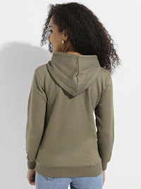 Campus Sutra Hooded Cotton Sweatshirt