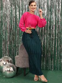 STREET 9 Fuchsia Striped Top