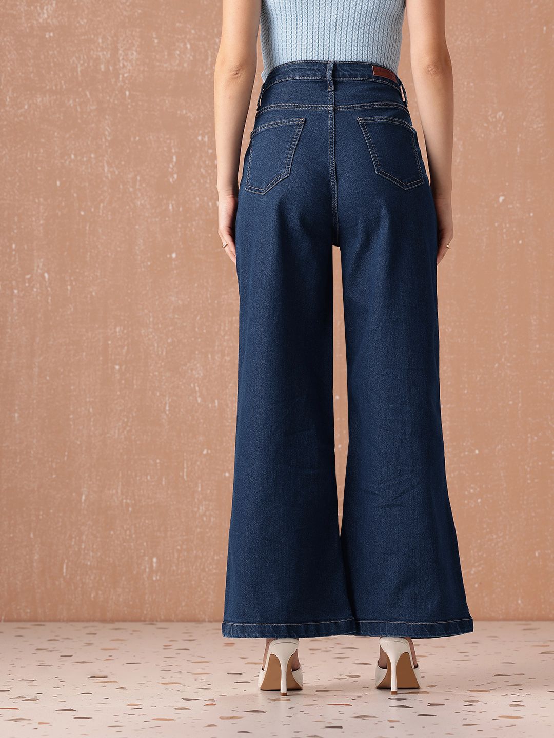 all about you Women Wide Leg High-Rise Stretchable Jeans