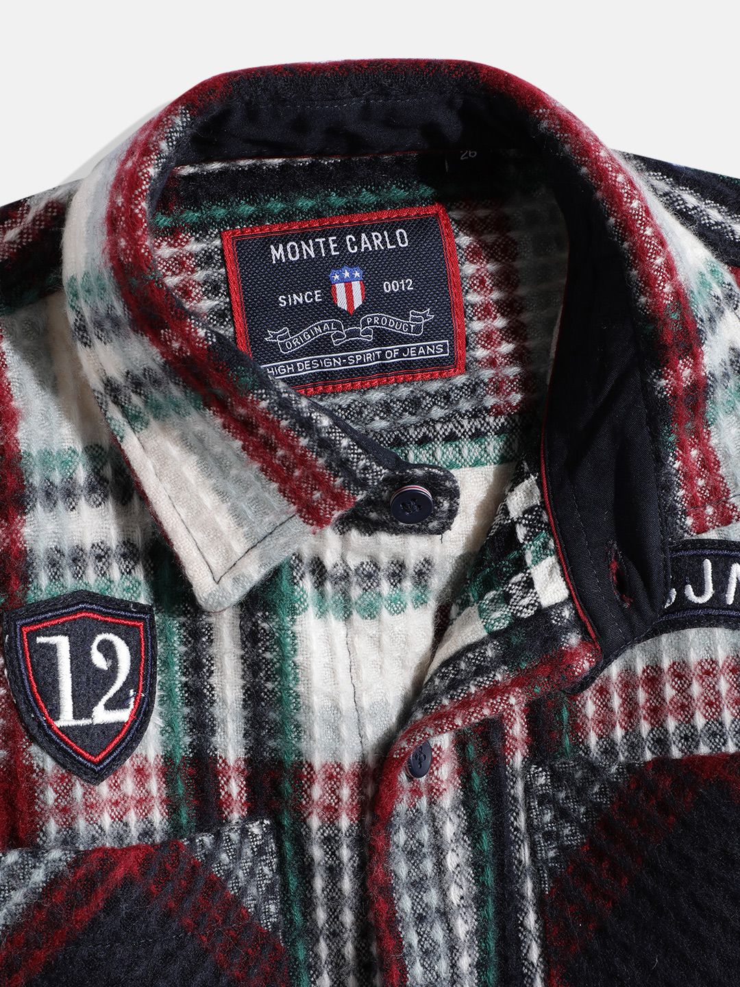 Monte Carlo Boys Checked Textured Shirt