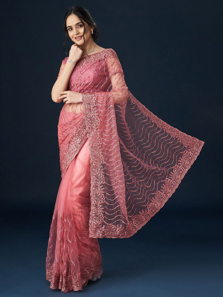 Saree Sulam Bunga kasee