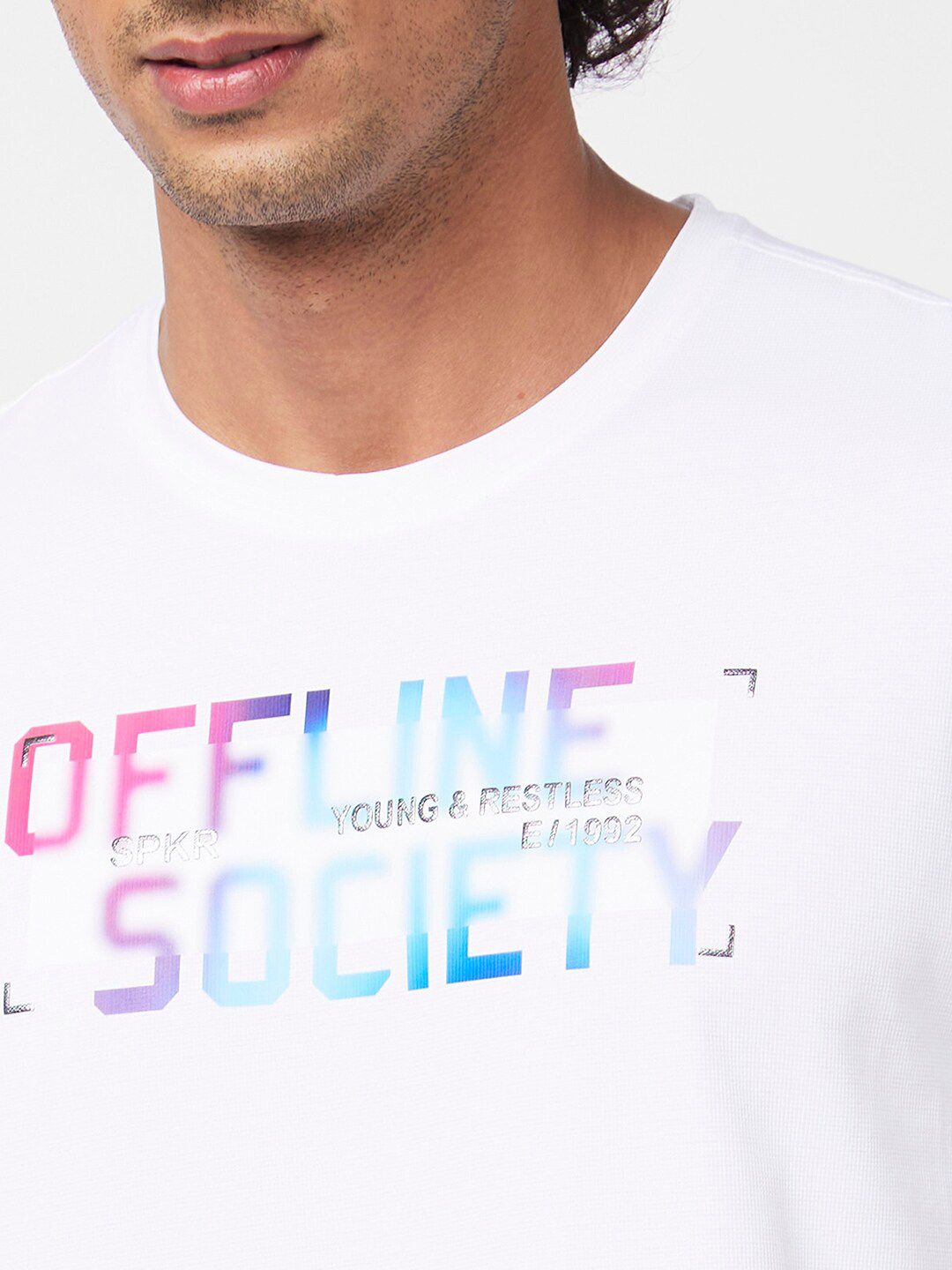 SPYKAR Typography Printed Cotton T-shirt