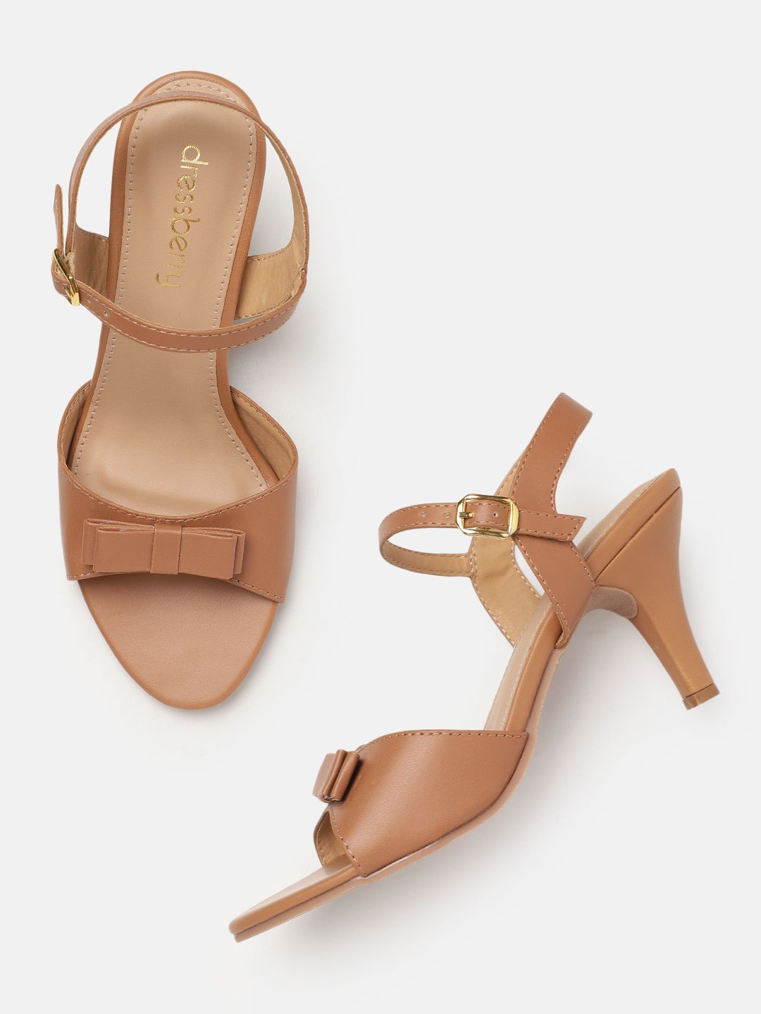 DressBerry Slim Heeled Sandals with Bows