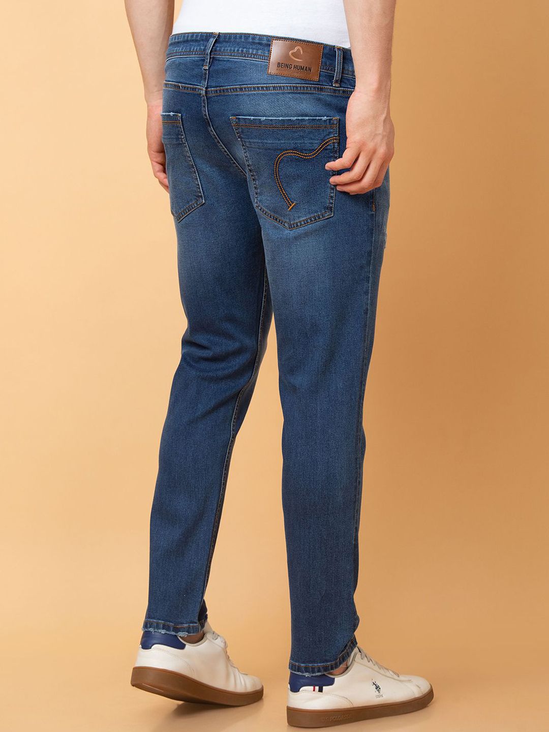 Being Human Men Mildly Distressed Heavy Fade Jeans