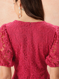 all about you Floral Lace A-Line Midi Dress