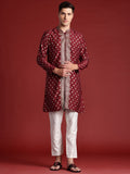 Anouk Floral Ethnic Printed Embroidered Detail Kurta with Trousers Set