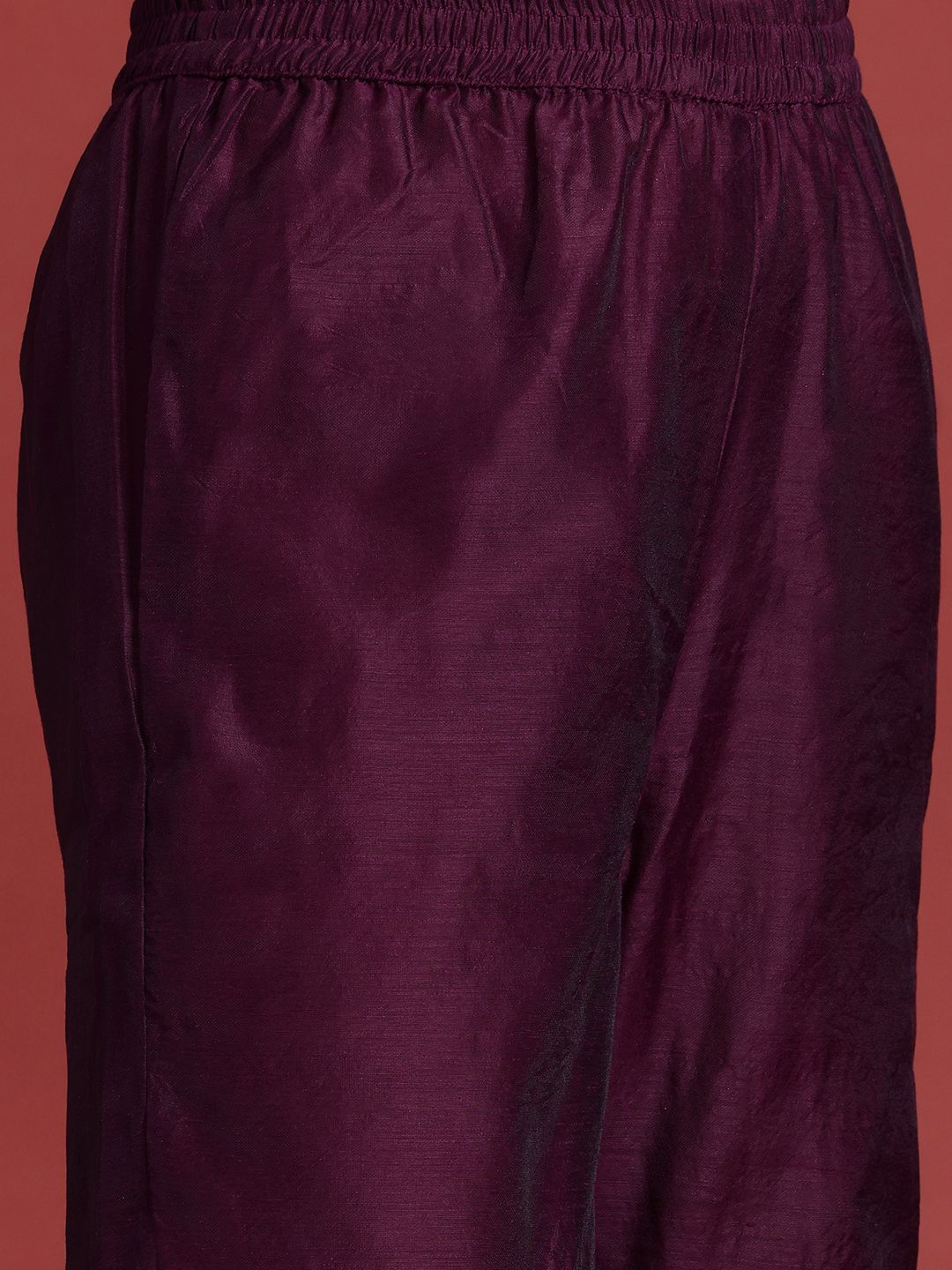 Anouk Striped Regular Kurta with Palazzos & With Dupatta