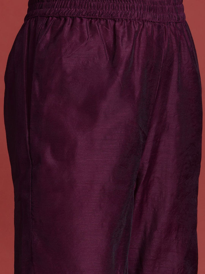 Anouk Striped Regular Kurta with Palazzos & With Dupatta