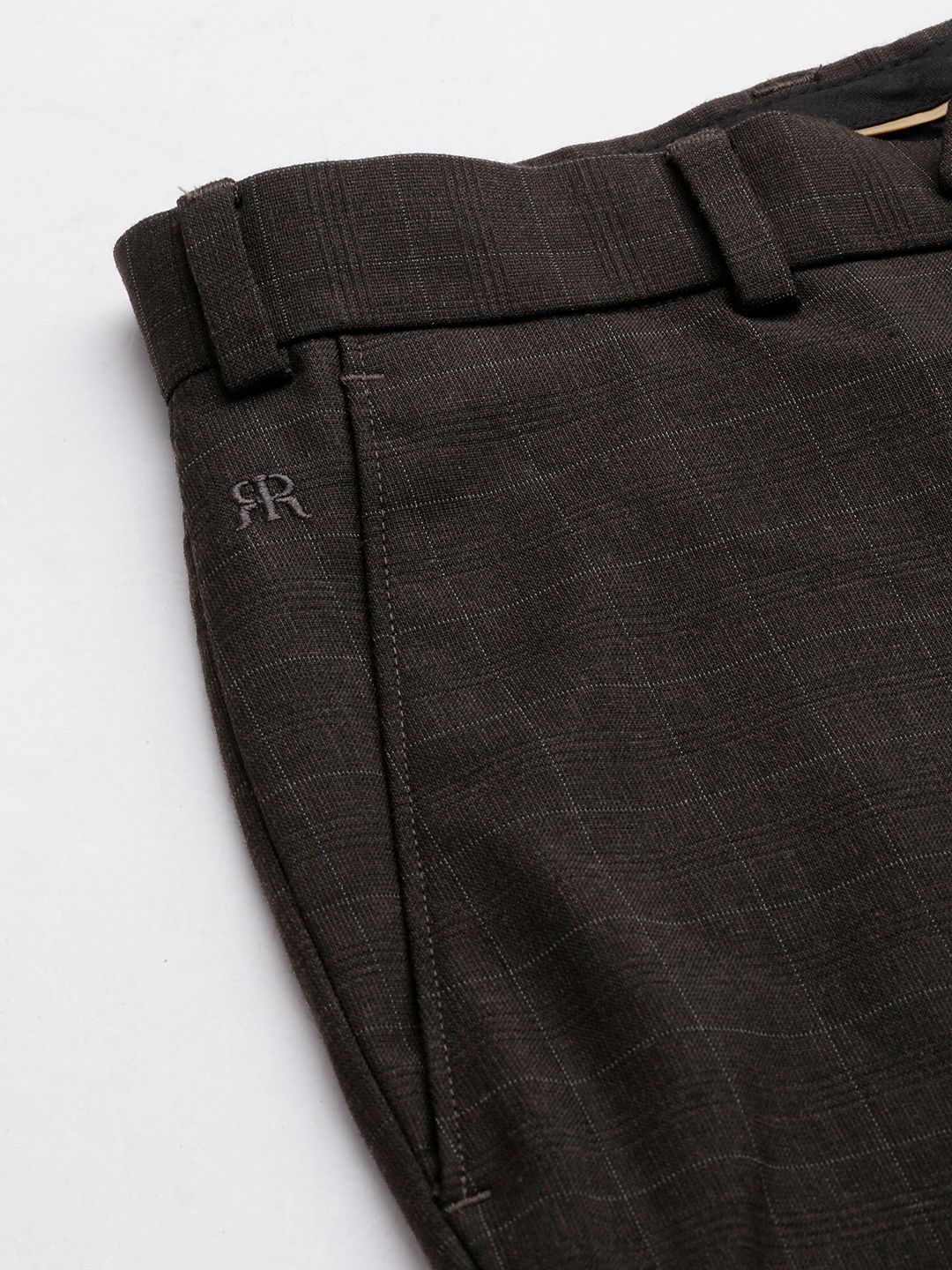 Raymond Men Checked Slim Fit Formal Trousers
