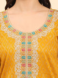 Kurta Kapas Tulen Biasa Wanita Mamicha dengan Palazzos & Dengan Dupatta