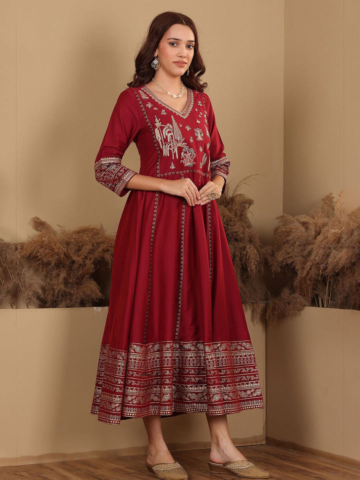 W Women Ethnic Motifs Fit & Flare Maxi Dress