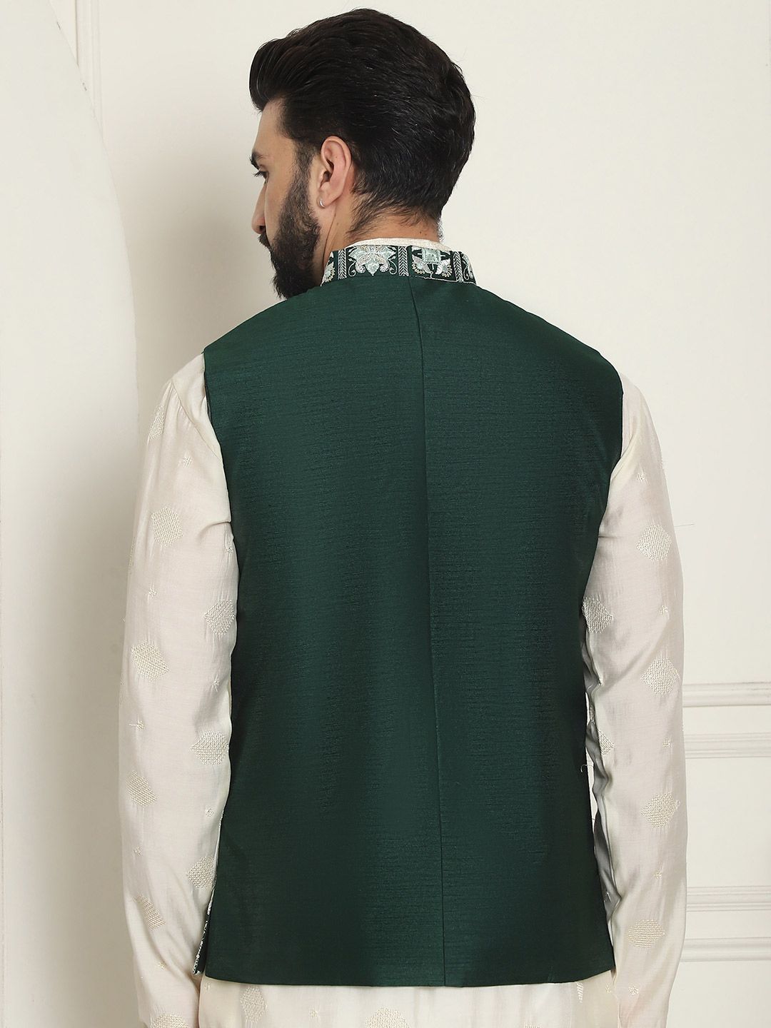 SOJANYA LUXE Jaket Nehru Kolar Mandarin Sulam Lelaki