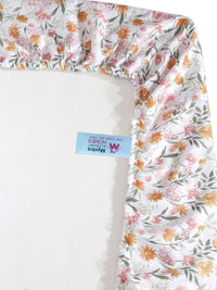 Myntra Elegant Homes White Floral Printed Pure Cotton 400 TC Single Bedsheet Set 88" x 59"