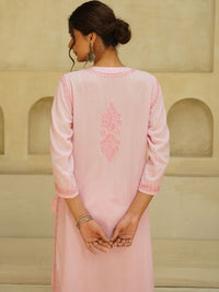 Kurta Sulam Benang Sulam Wanita Rumah Chikankari