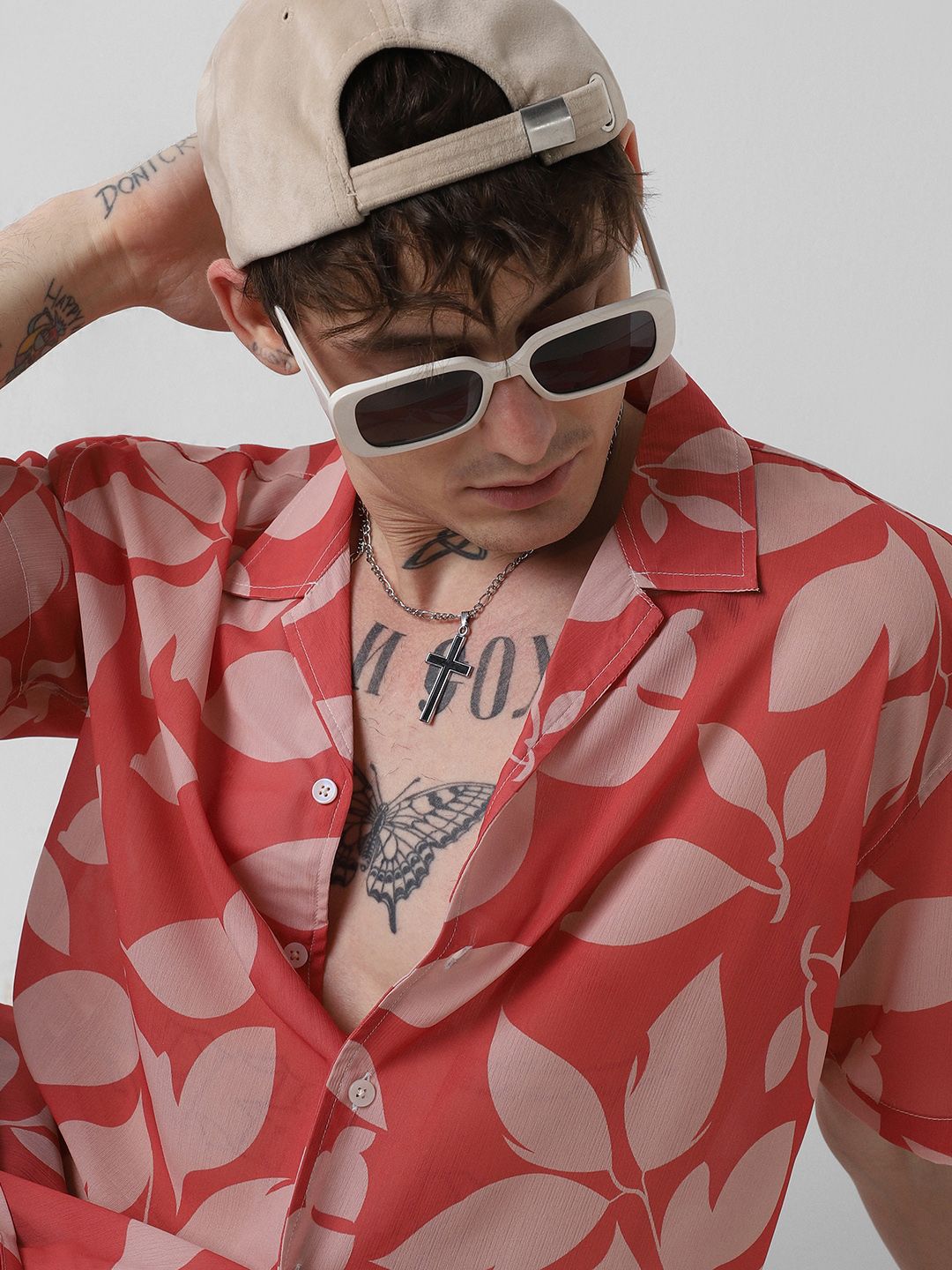 VASTRADO Men Classic Floral Printed Oversized Casual Shirt