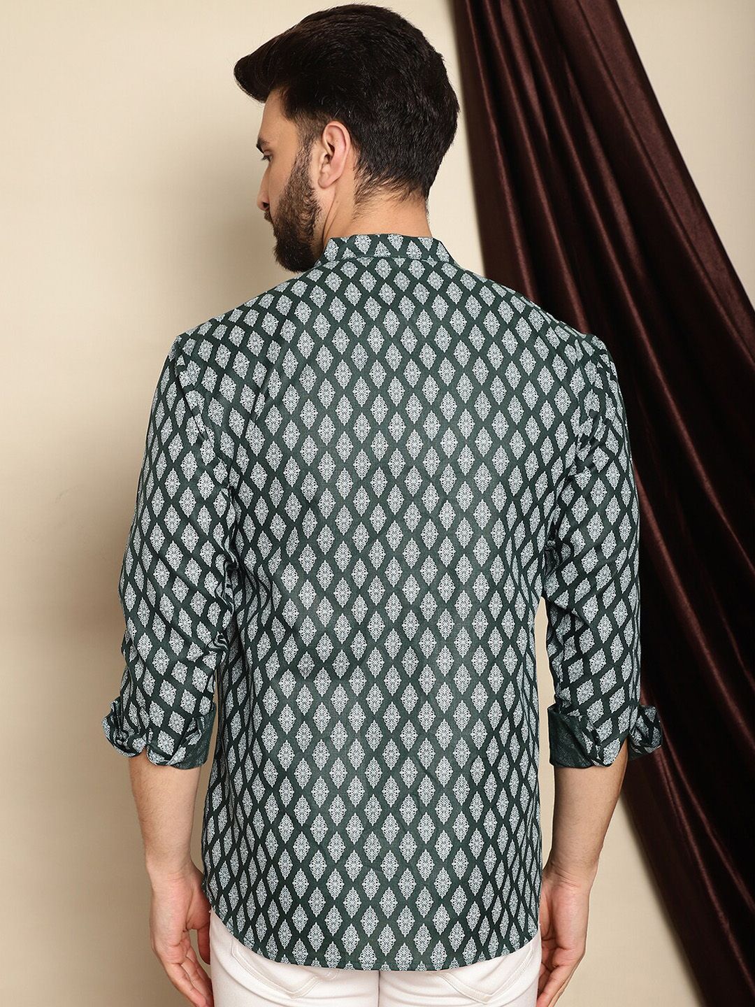 Anouk Ethnic Motifs Printed Thread Work Short Kurta