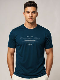 ADRO Typography Printed Short Sleeves Cotton Regular Fit T-shirt