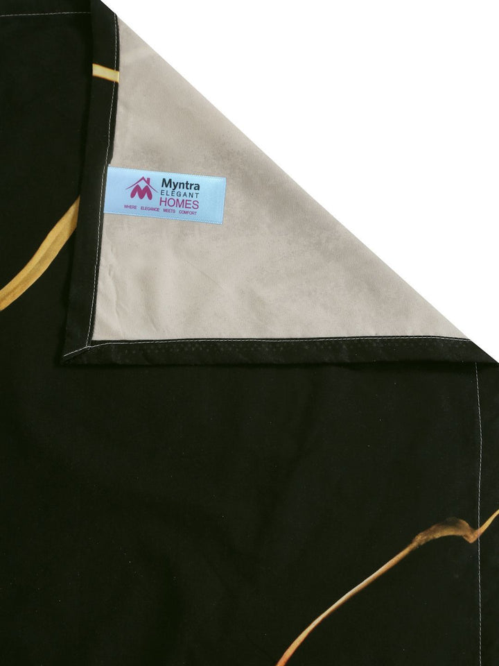 Myntra Elegant Homes Black 300 TC Bedsheet with 2 Pillow Covers