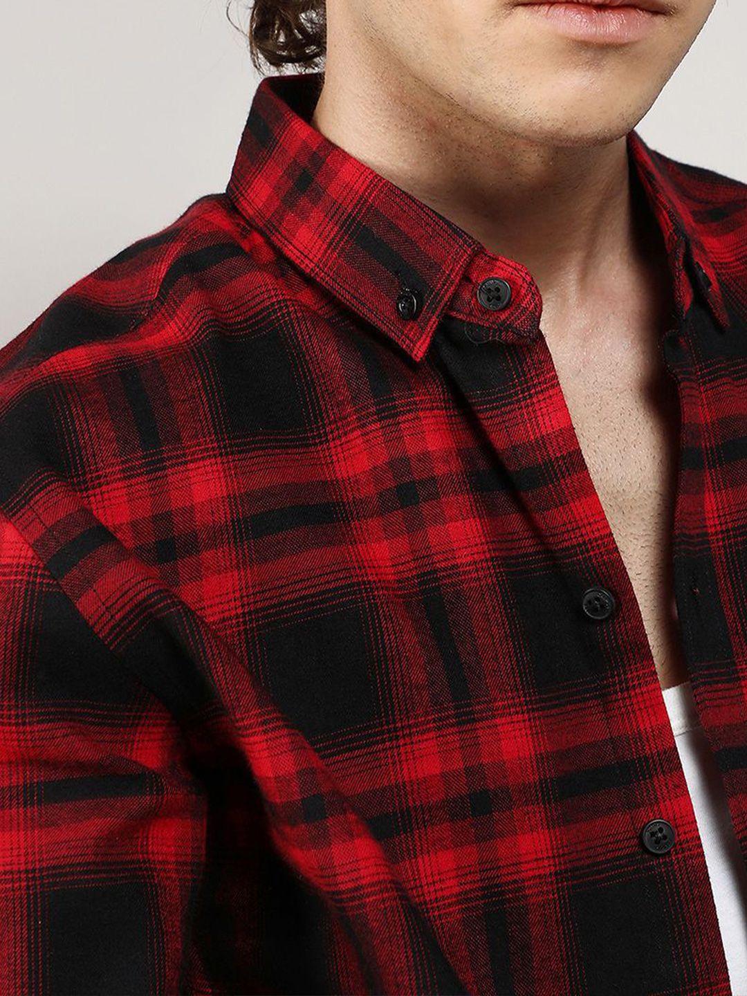Campus Sutra Men Comfort Checked Cotton Shirt