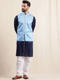 Anouk Men Ethnic Motifs Embroidered Pure Cotton Kurta with Pyjamas & Nehru Jacket
