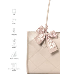 Lino Perros Textured Structured Shoulder Bag With Pouch