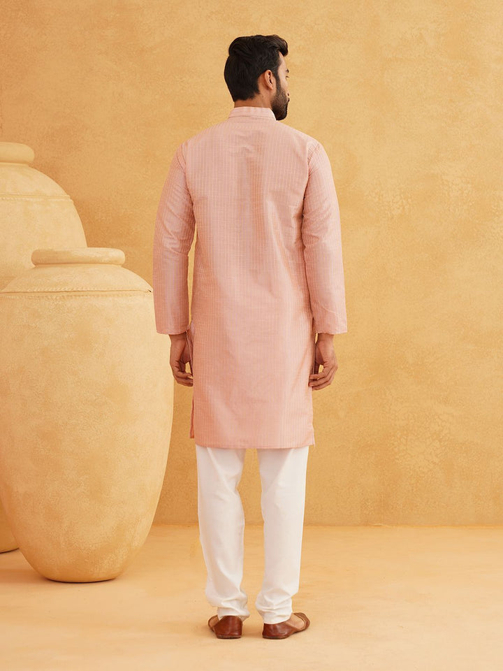 SOJANYA Lelaki Regular Thread Work Kurta with Churidar