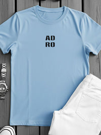 ADRO Typography Printed Short Sleeves Cotton Regular Fit T-shirt