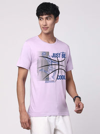 Pek ADRO Lelaki dengan 3 T-shirt Kapas Leher Bulat Bercetak Grafik