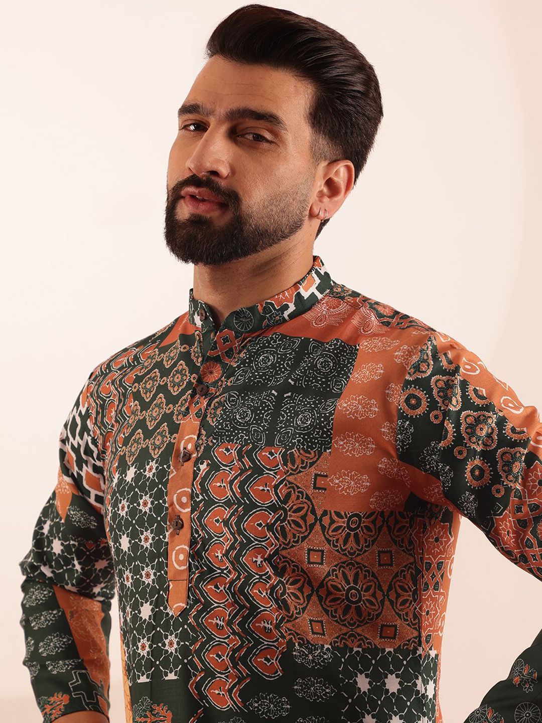 Anouk Men Floral Printed Kurta with Pyjama