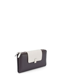 Lino Perros Women Buckle Detail Two Fold Wallet with SIM Card Holder