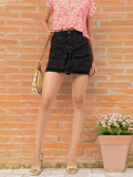 DressBerry Urban Utility Cargo Style Mini Denim Pencil Skirt