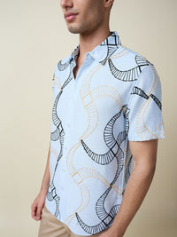 Thomas Scott Men Embroidered Regular Fit Casual Shirt