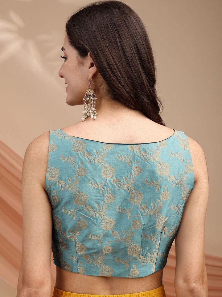 Tikhi Imli Woven Design Brocade Saree Blouse