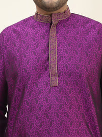 SOJANYA PLUS Ethnic Motifs Woven Design Kurta with Pyjamas
