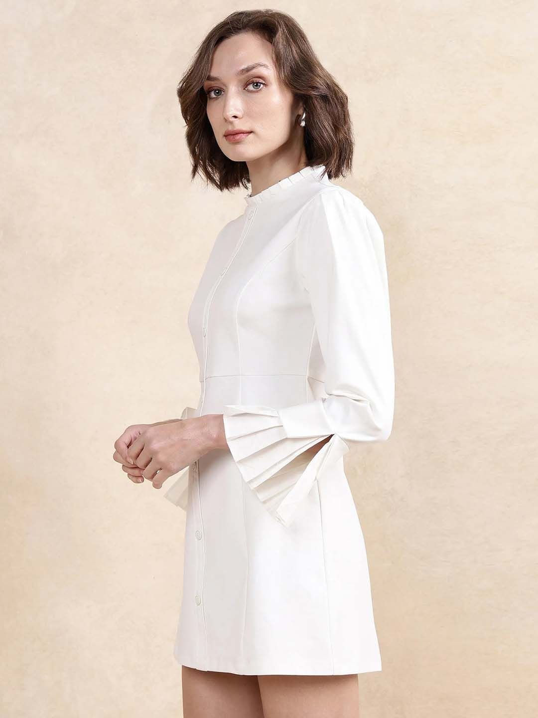 RAREISM Round Neck A-Line Mini Dress