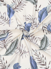 Monte Carlo Putih & Biru Pixel Ethnic Printed 120 TC Single Bedsheet Set 1.52 m x 2.30 m