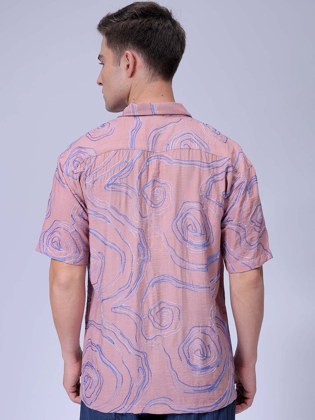 The Indian Garage Co Men Relaxed Fit Embroidery Resortwear Shirt