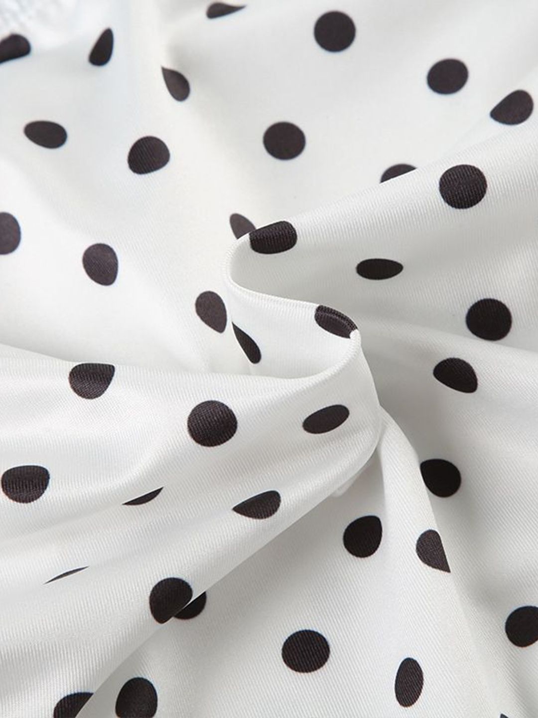 DressBerry Women Polka Dots Printed Lace Inserts Halter Neck Top