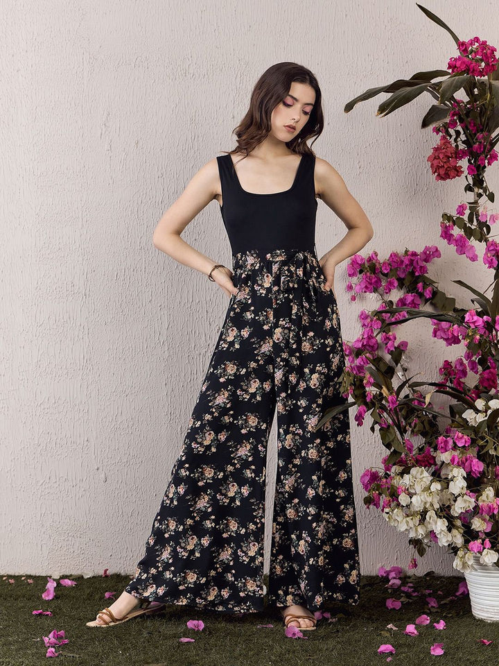 Berrylush Printed Culotte Jumpsuit