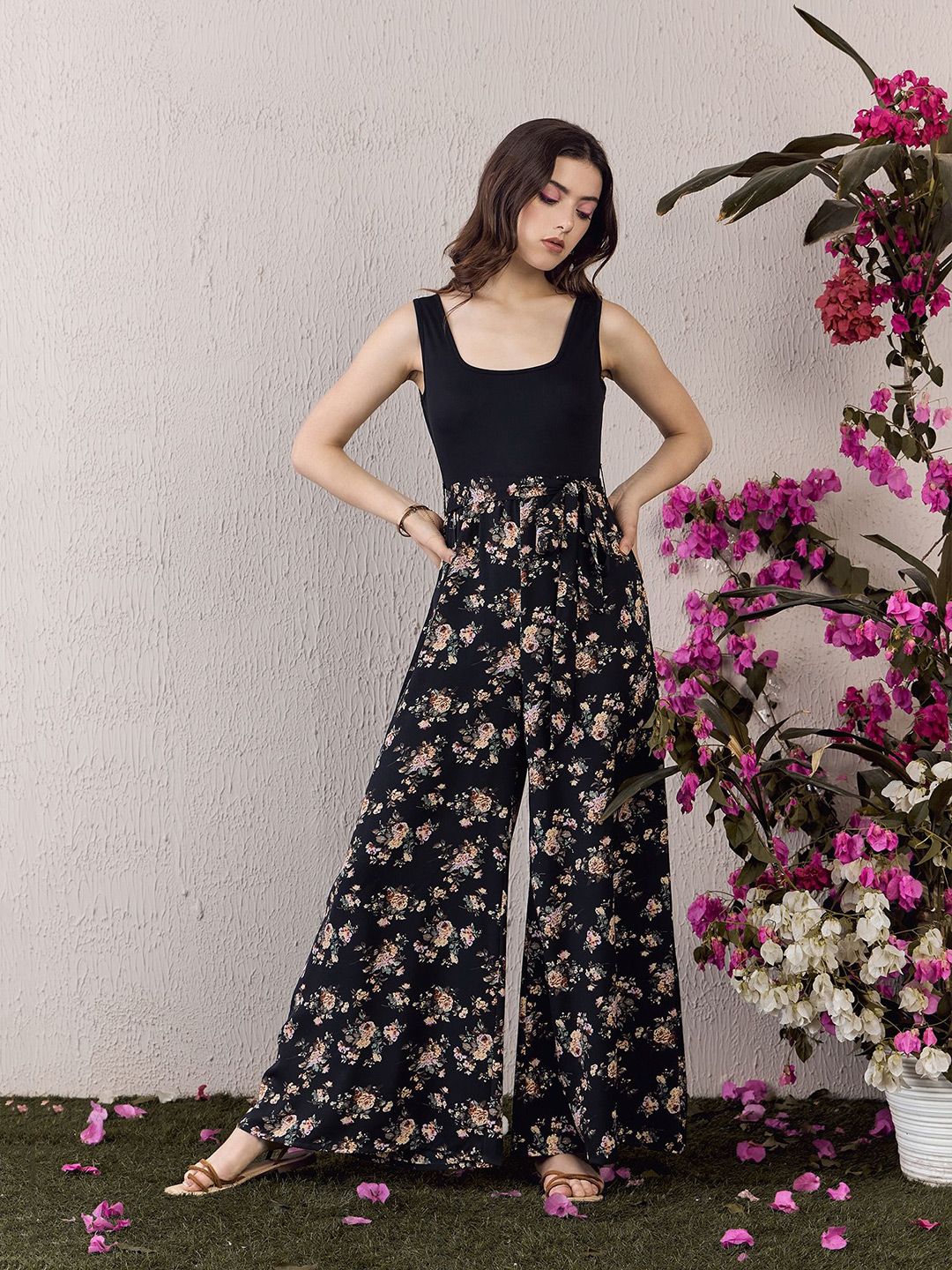 Berrylush Printed Culotte Jumpsuit