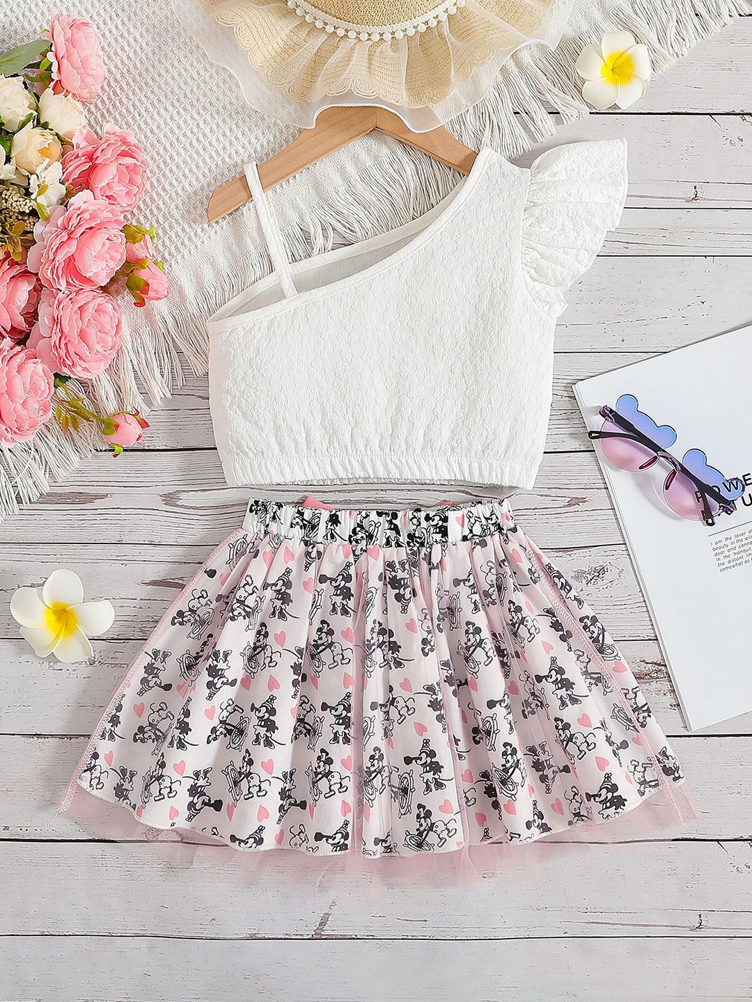 YK Girls Top with Skirt
