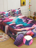 Myntra Elegant Homes Pink Printed Dilengkapi 400 TC King 7D Cadar Dengan 2 Sarung Bantal