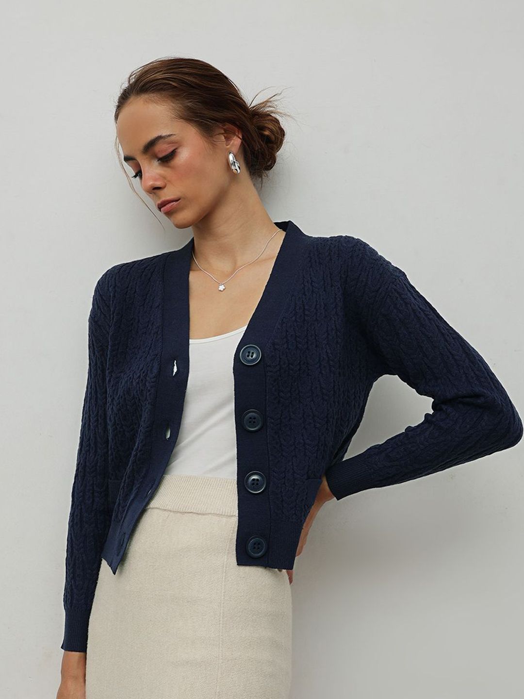 STREET 9 Women Cable Knit Cardigan