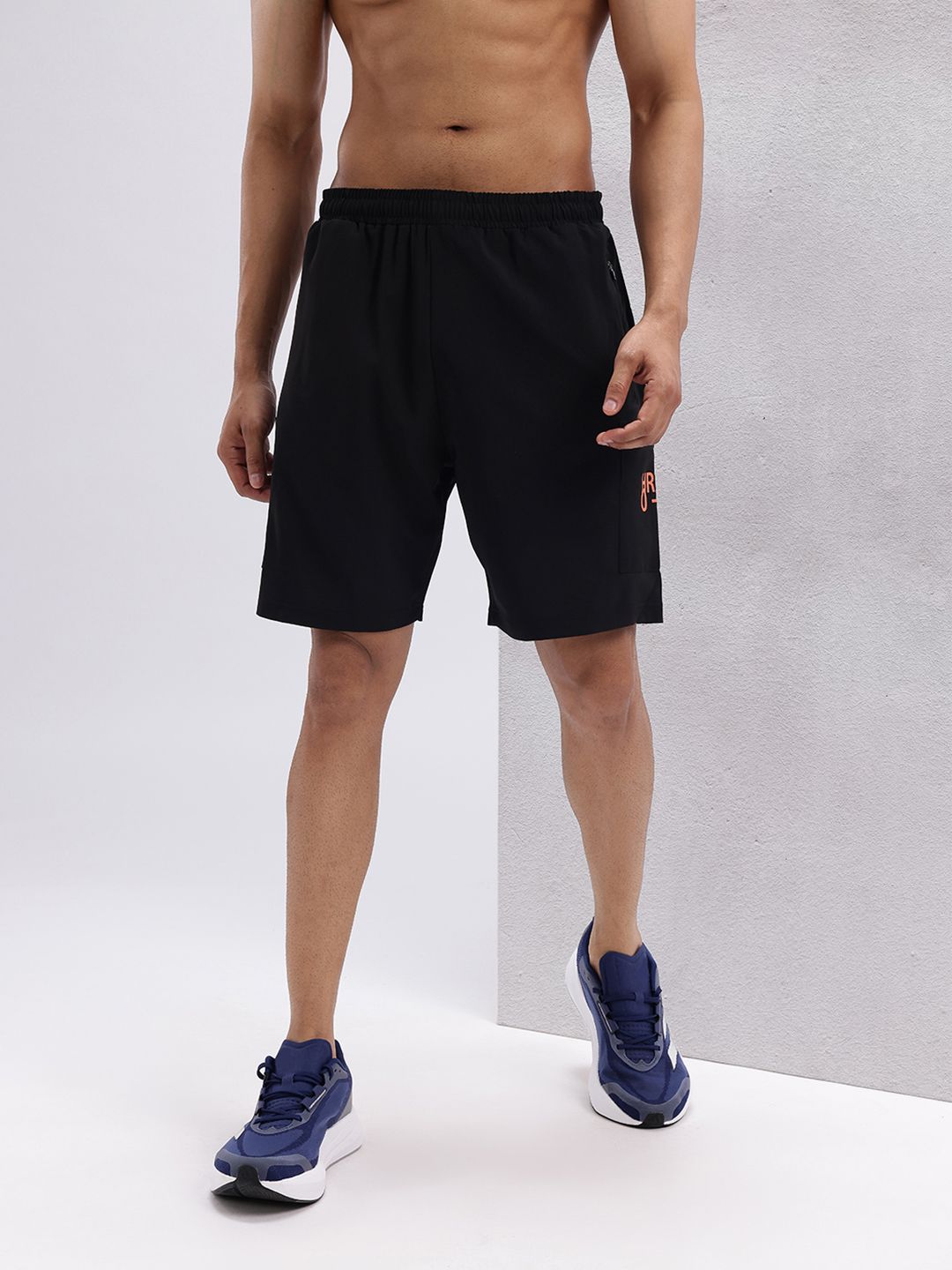 HRX by Hrithik Roshan Men Brand Logo Print Detail Mid-Rise Training Shorts